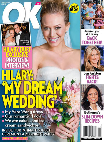 hilary duff wedding photos. Actress Hilary Duff amp; NHL